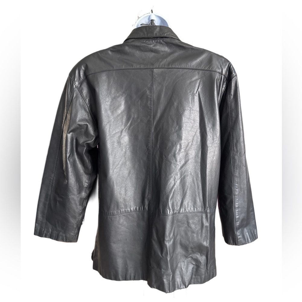 “Leathers by Tibor” Vintage Genuine Leather Black Jacket Size 12 - Picture 3 of 10